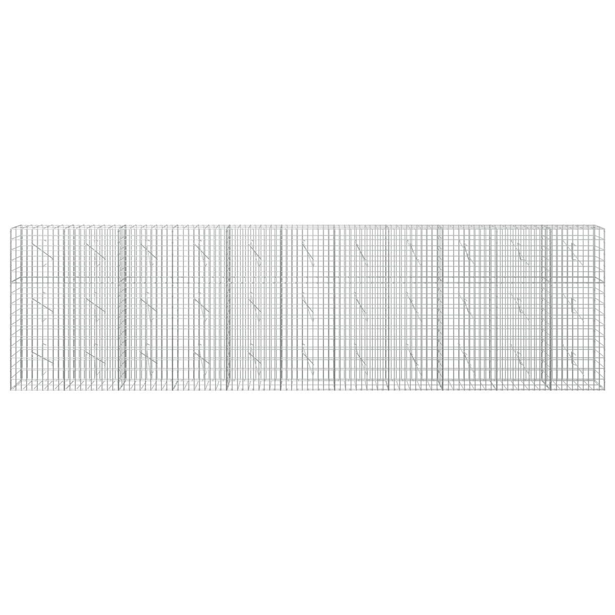 vidaXL Gabion with 3.5 mm Wire and 5x10 cm Mesh 550x10x150 cm 3