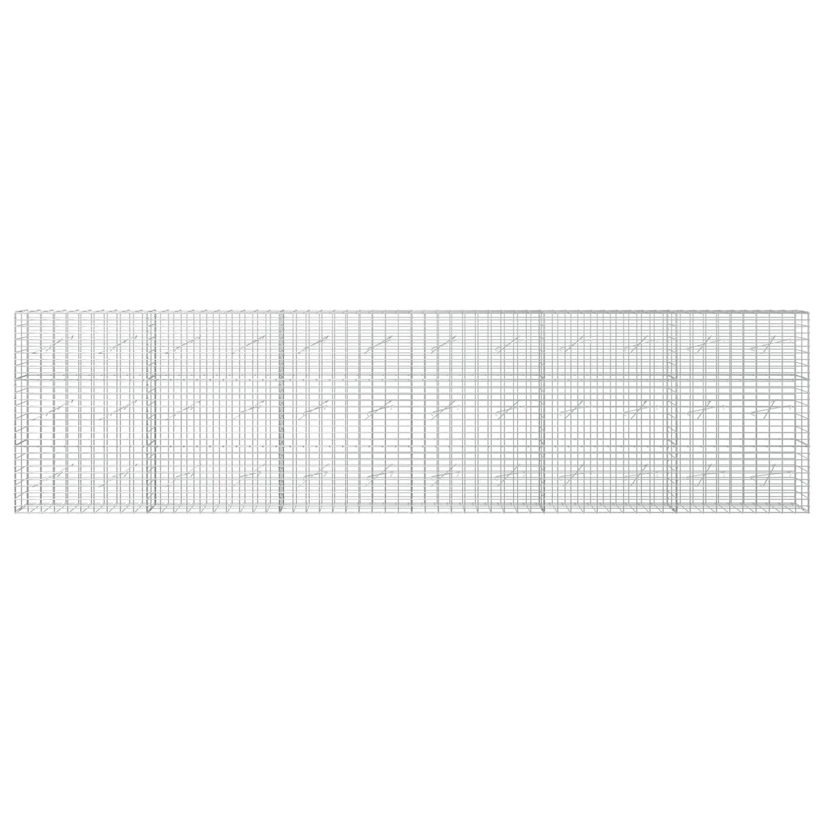 vidaXL Gabion with 3.5 mm Wire and 5x10 cm Mesh 600x10x150 cm 3