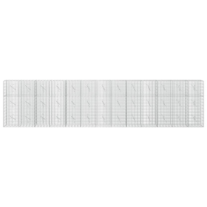 vidaXL Gabion with 3.5 mm Wire and 5x10 cm Mesh 650x10x150 cm 3