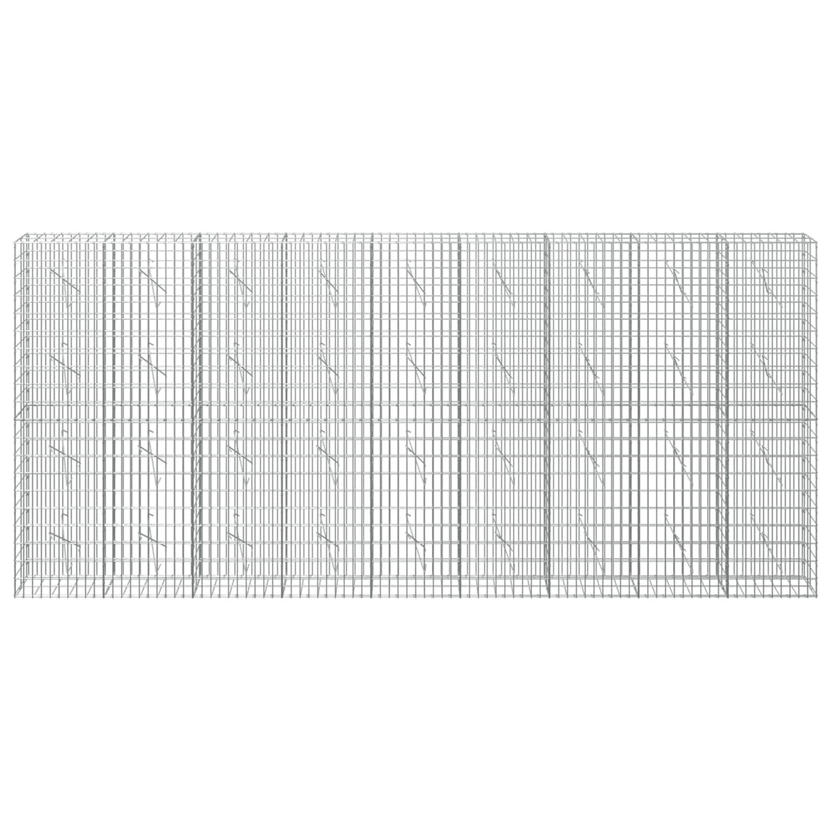 vidaXL Gabion with 3.5 mm Wire and 5x10 cm Mesh 450x10x200 cm 3