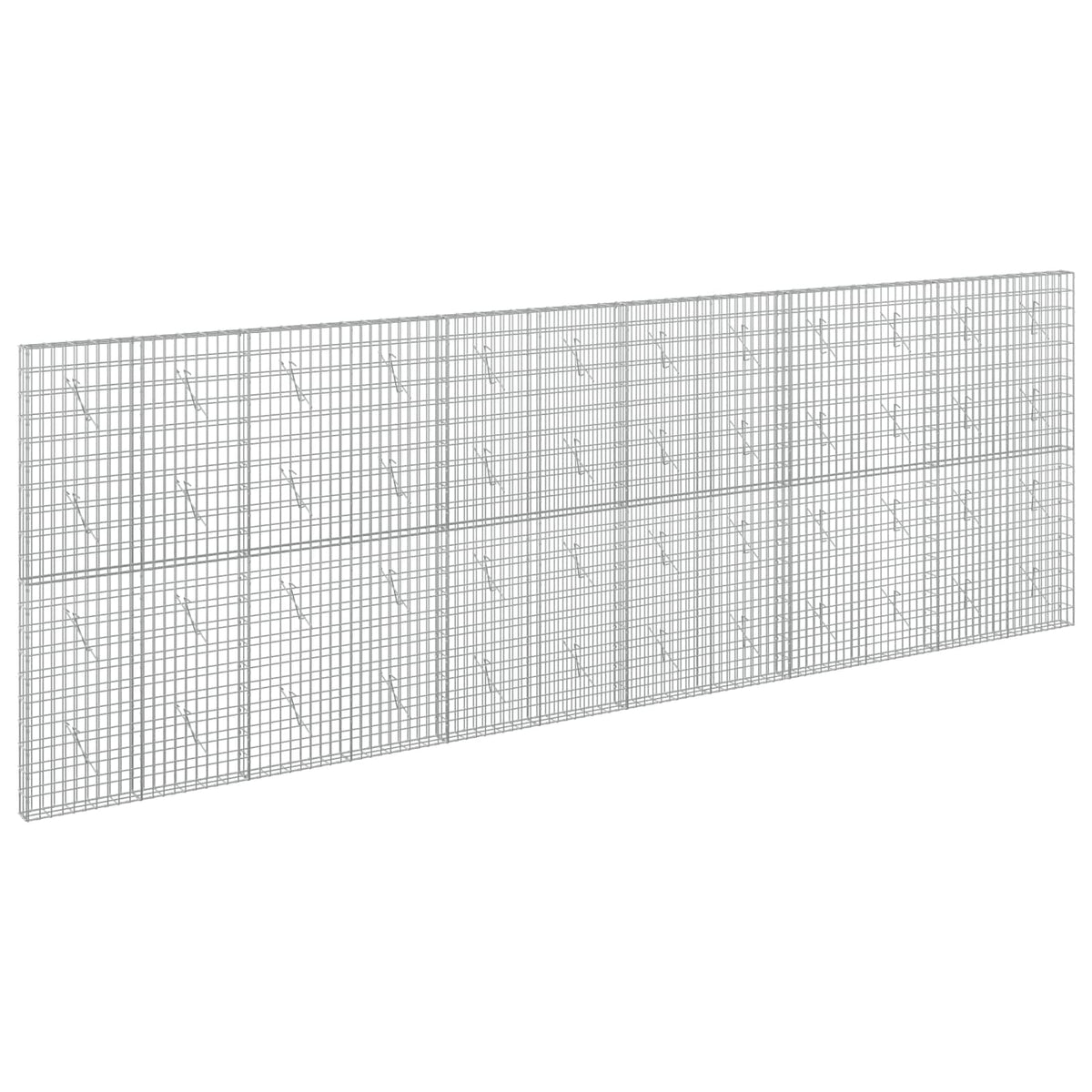 vidaXL Gabion with 3.5 mm Wire and 5x10 cm Mesh 600x10x200 cm 2