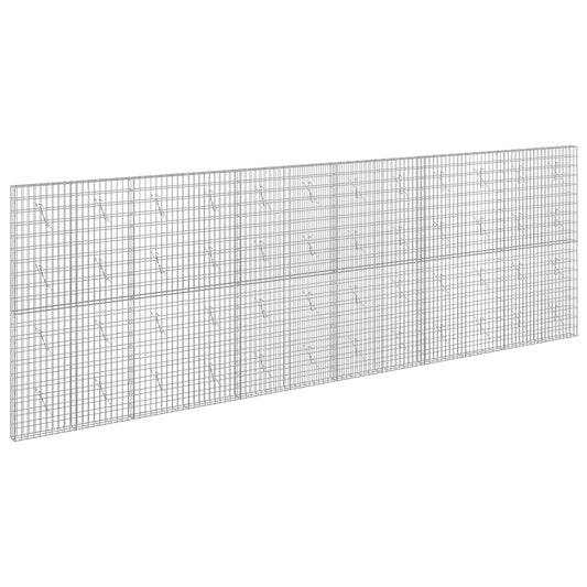 vidaXL Gabion with 3.5 mm Wire and 5x10 cm Mesh 600x10x200 cm 2