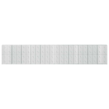 vidaXL Gabion with 3.5 mm Wire and 5x10 cm Mesh 1100x10x200 cm 3