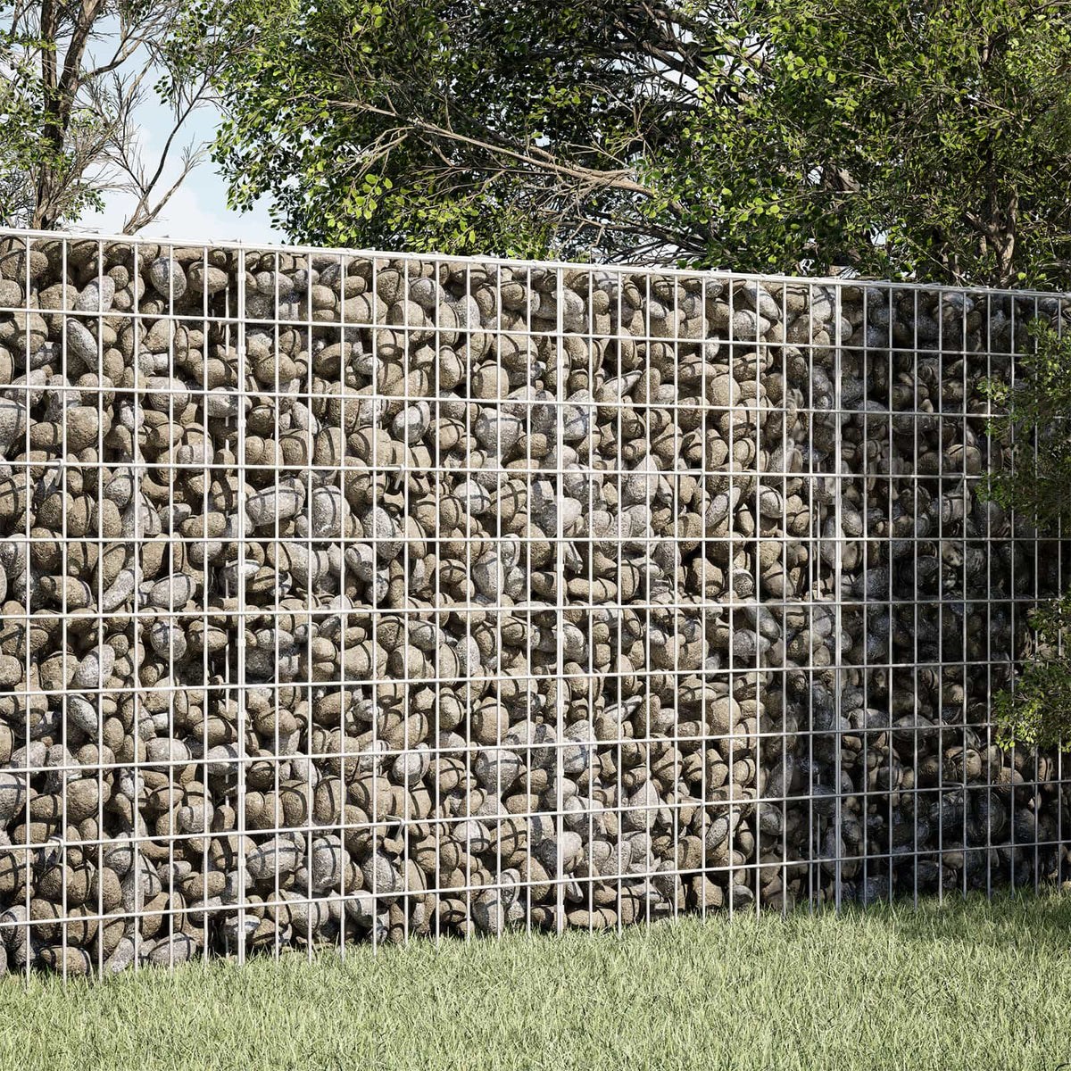 vidaXL Gabion with 3.5 mm Wire and 5x10 cm Mesh 50x20x100 cm