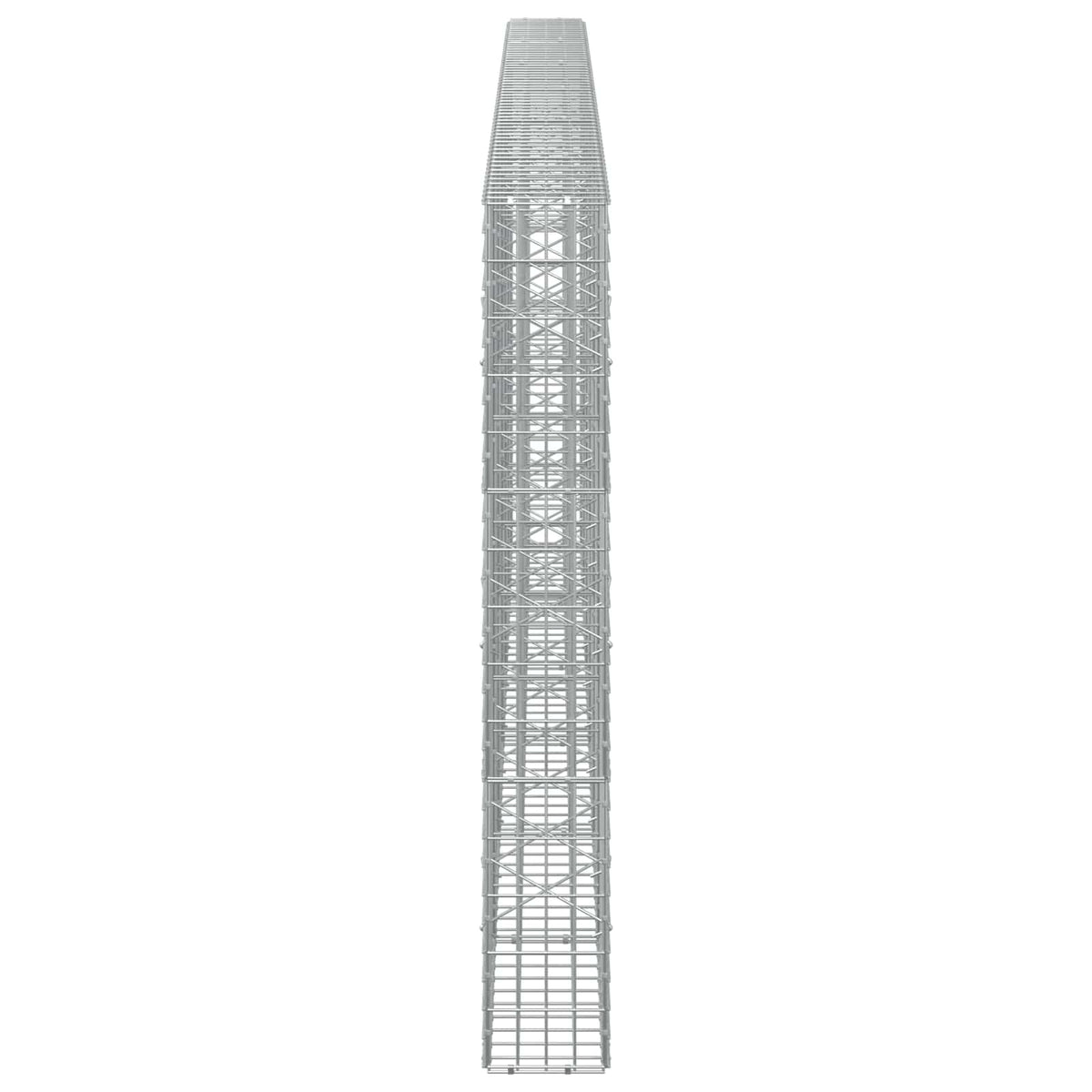 vidaXL Gabion with 3.5 mm Wire and 5x10 cm Mesh 600x20x150 cm 4