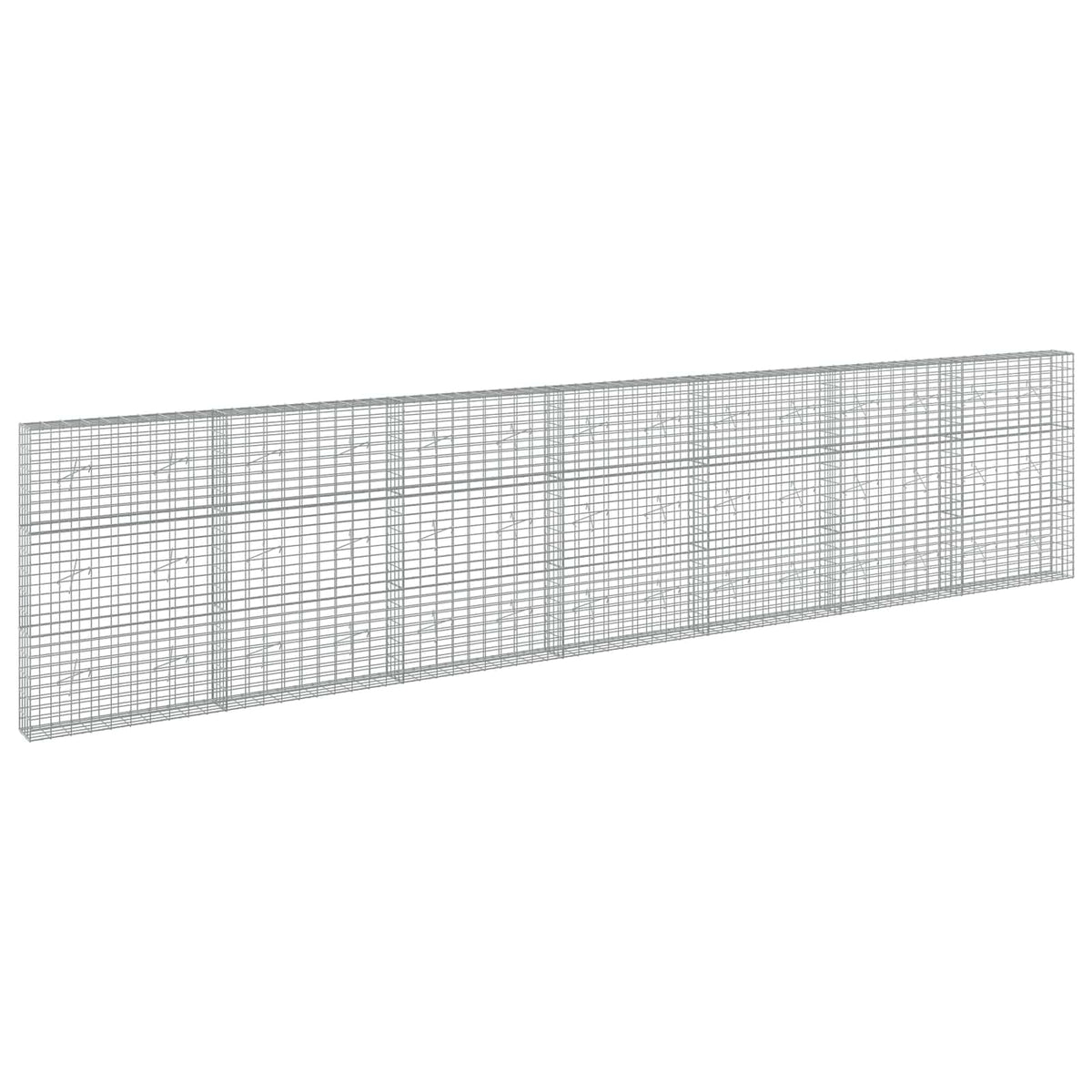 vidaXL Gabion with 3.5 mm Wire and 5x10 cm Mesh 700x20x150 cm 2
