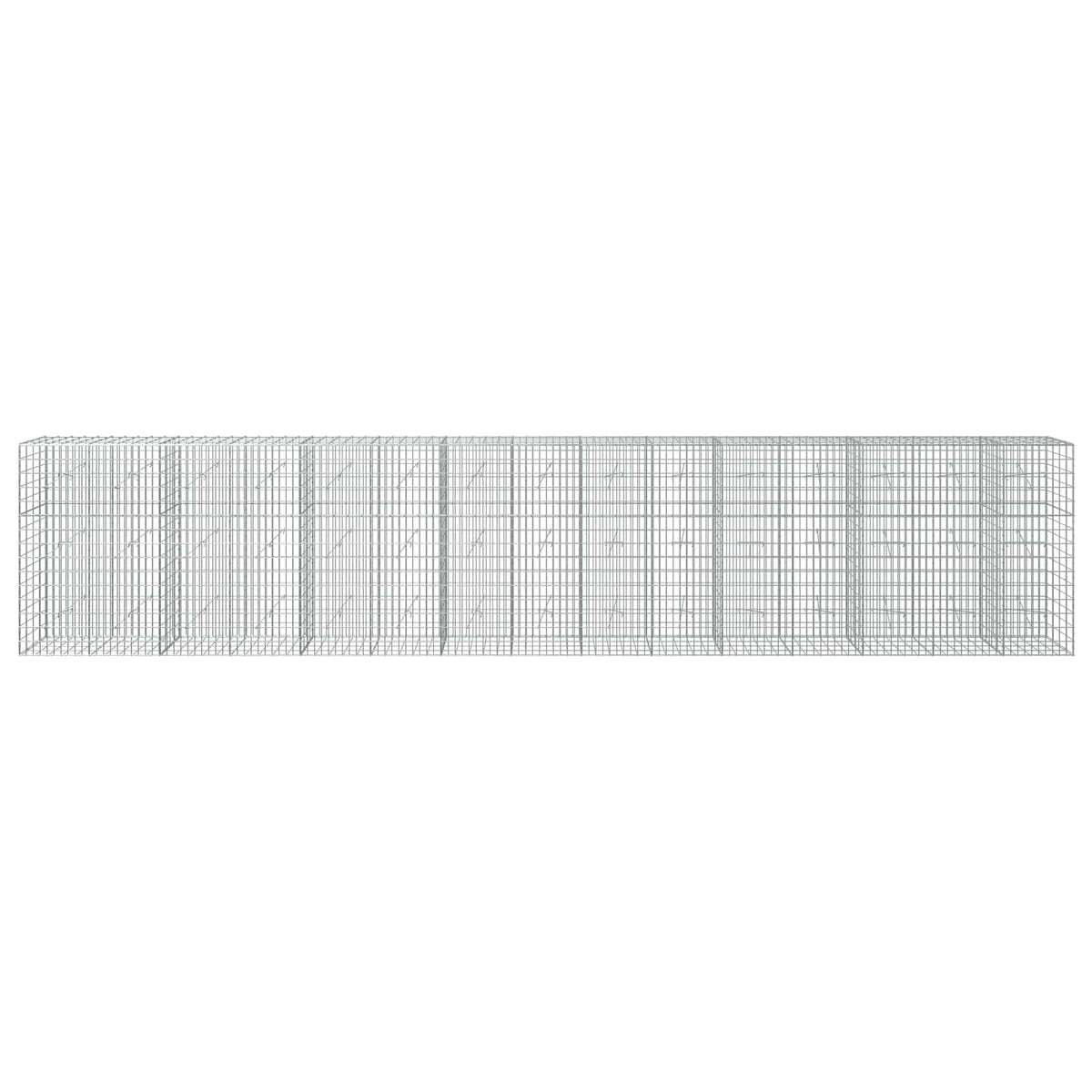 vidaXL Gabion with 3.5 mm Wire and 5x10 cm Mesh 750x20x150 cm 3