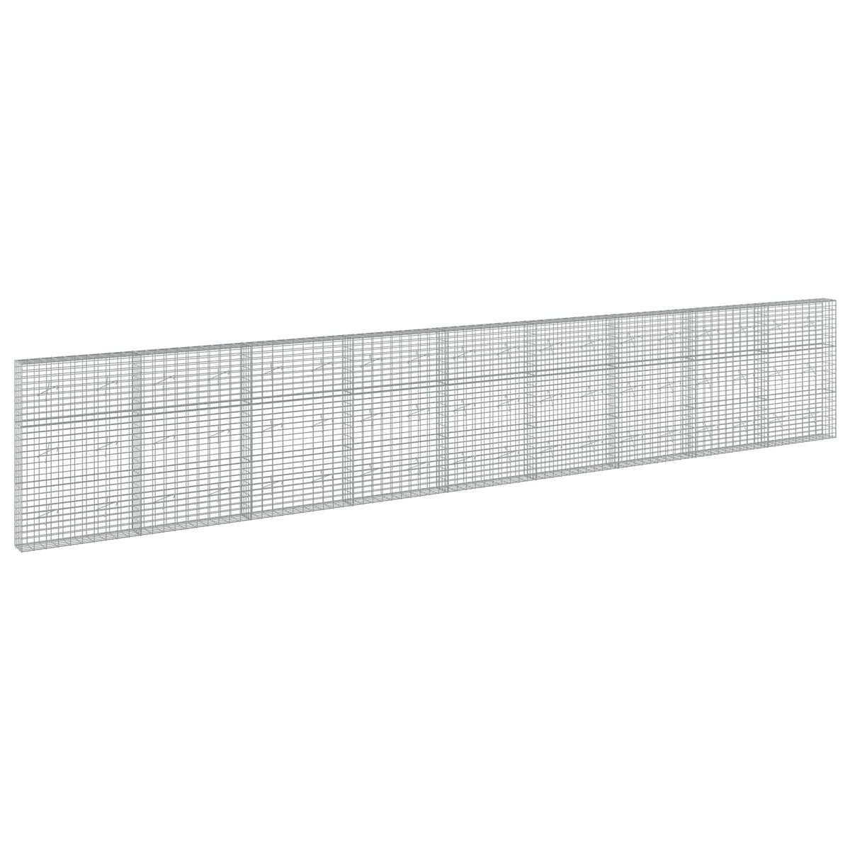 vidaXL Gabion with 3.5 mm Wire and 5x10 cm Mesh 900x20x150 cm 2