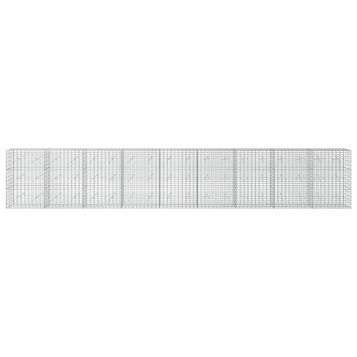 vidaXL Gabion with 3.5 mm Wire and 5x10 cm Mesh 900x20x150 cm 3