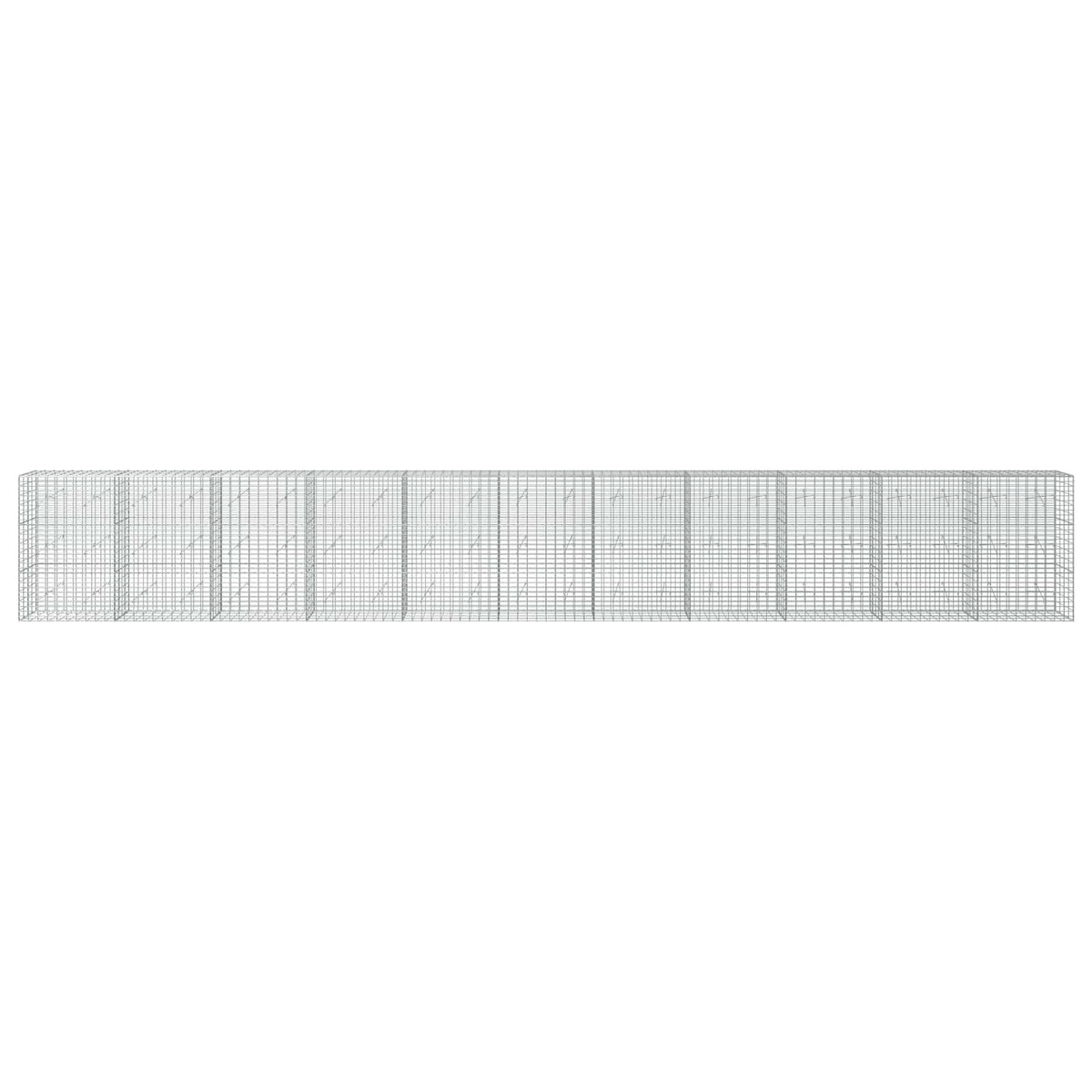 vidaXL Gabion with 3.5 mm Wire and 5x10 cm Mesh 1100x20x150 cm 3