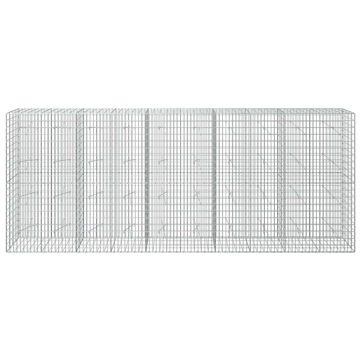 vidaXL Gabion with 3.5 mm Wire and 5x10 cm Mesh 500x20x200 cm 3