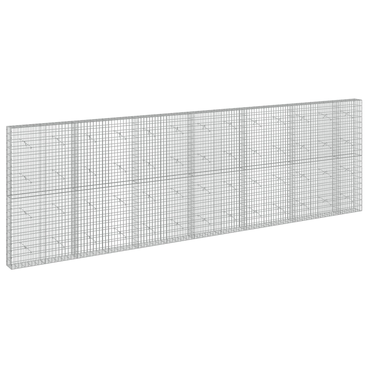 vidaXL Gabion with 3.5 mm Wire and 5x10 cm Mesh 650x20x200 cm 2