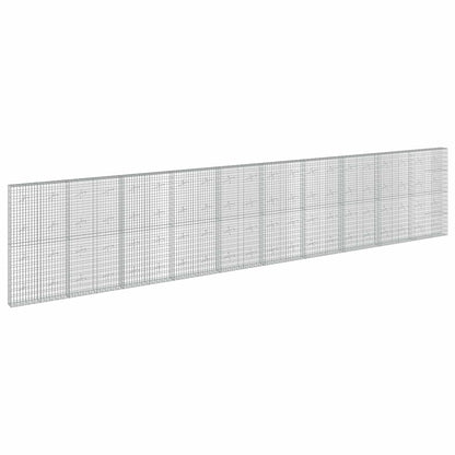 vidaXL Gabion with 3.5 mm Wire and 5x10 cm Mesh 1000x20x200 cm 2
