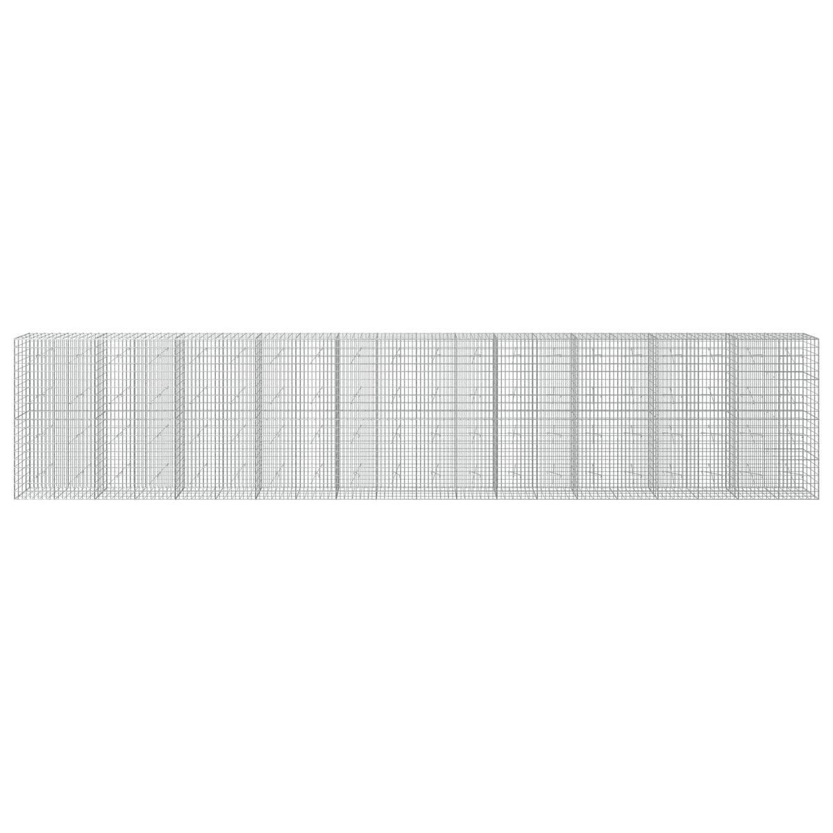 vidaXL Gabion with 3.5 mm Wire and 5x10 cm Mesh 1000x20x200 cm 3