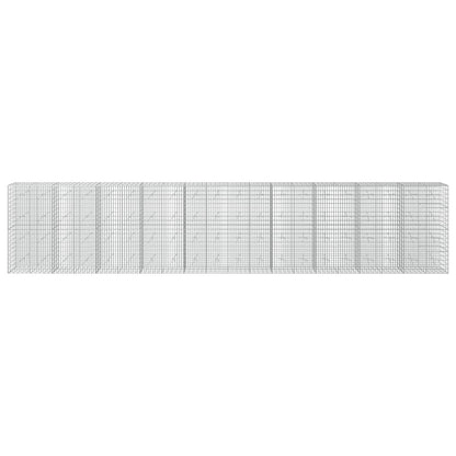 vidaXL Gabion with 3.5 mm Wire and 5x10 cm Mesh 1000x20x200 cm 3