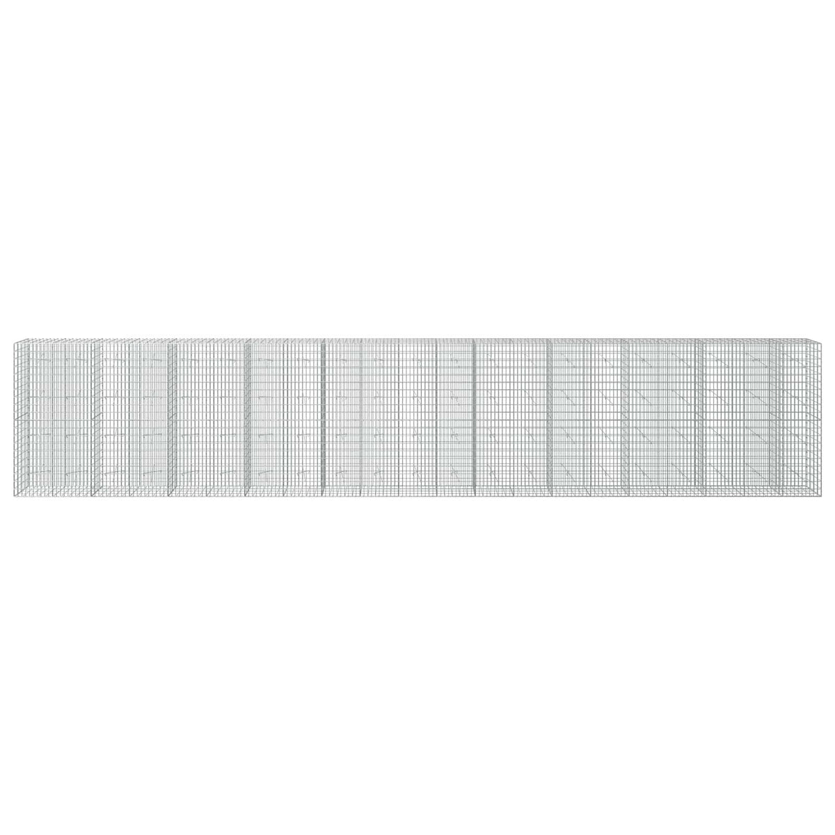 vidaXL Gabion with 3.5 mm Wire and 5x10 cm Mesh 1050x20x200 cm 3