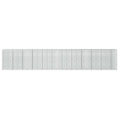 Gabion with 3.5 mm Wire and 5x10 cm Mesh 1050x20x200 cm Height 200 cm Thickness 20 cm 1050–1200 cm 1150 cm