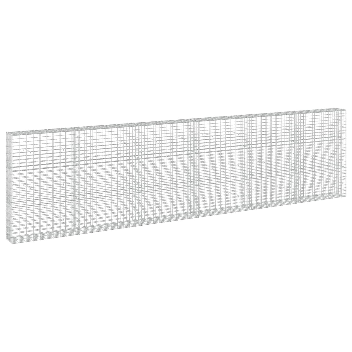 vidaXL Gabion with 3.5 mm Wire and 5x10 cm Mesh 600x30x150 cm 2