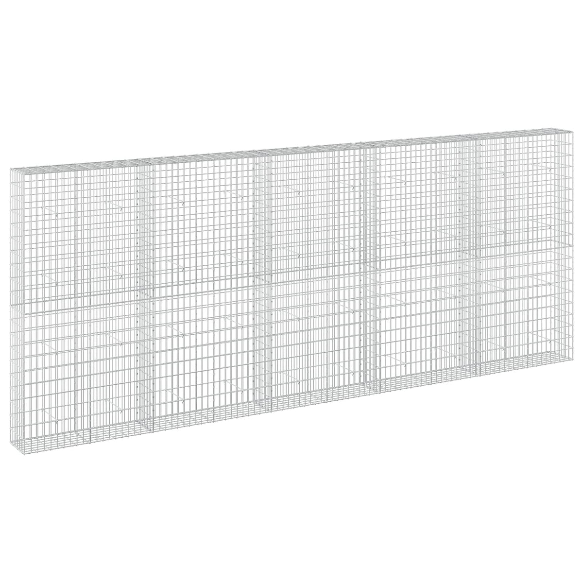 vidaXL Gabion with 3.5 mm Wire and 5x10 cm Mesh 500x30x200 cm 2