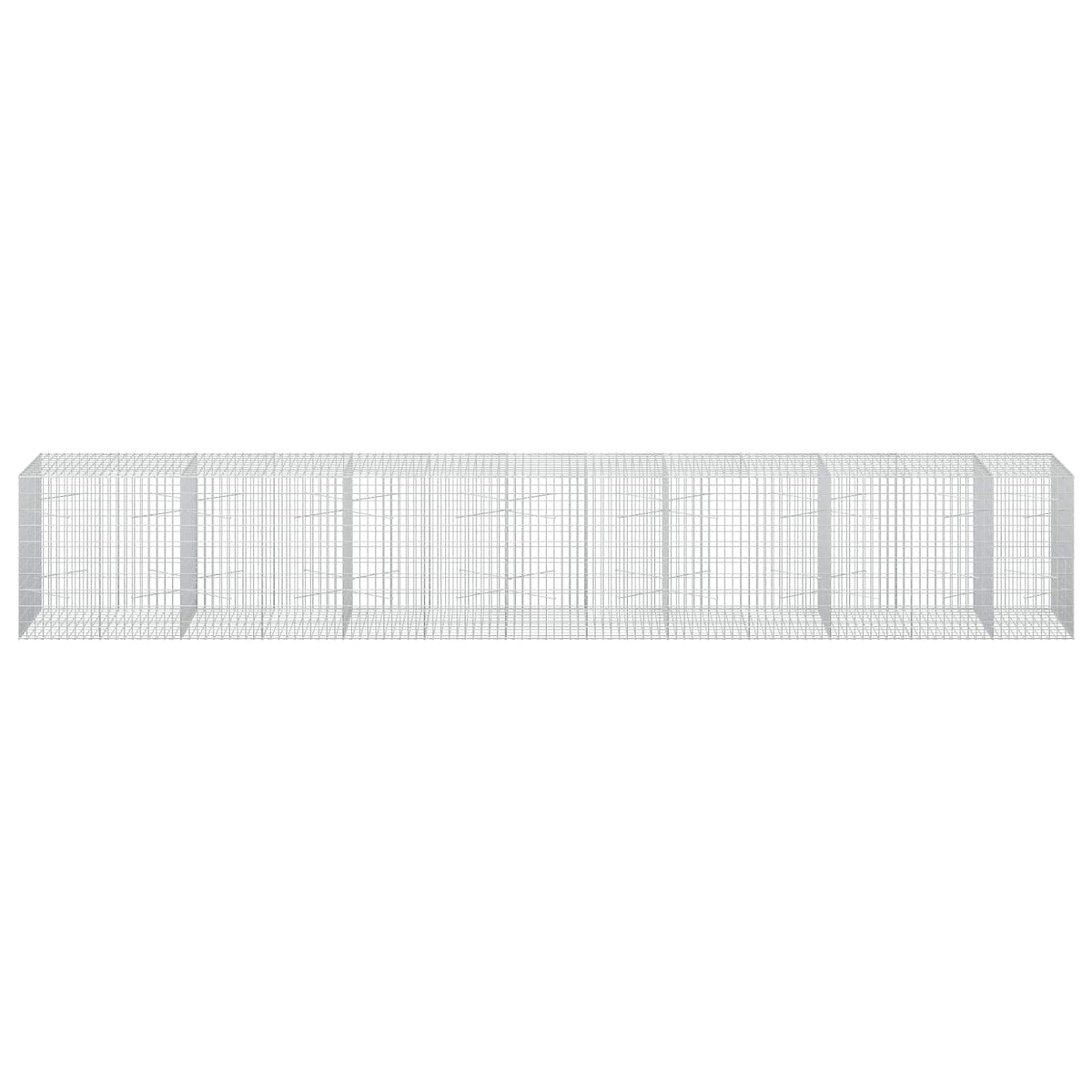 vidaXL Gabion with 3.5 mm Wire and 5x10 cm Mesh 650x100x100 cm 3