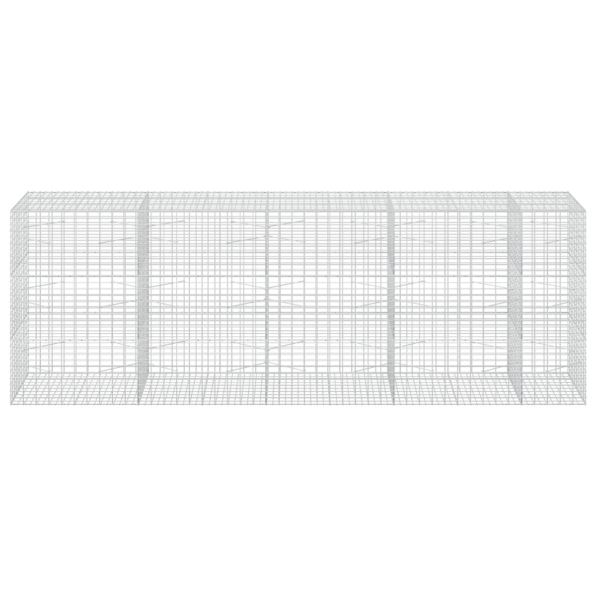 vidaXL Gabion with 3.5 mm Wire and 5x10 cm Mesh 450x100x150 cm 3