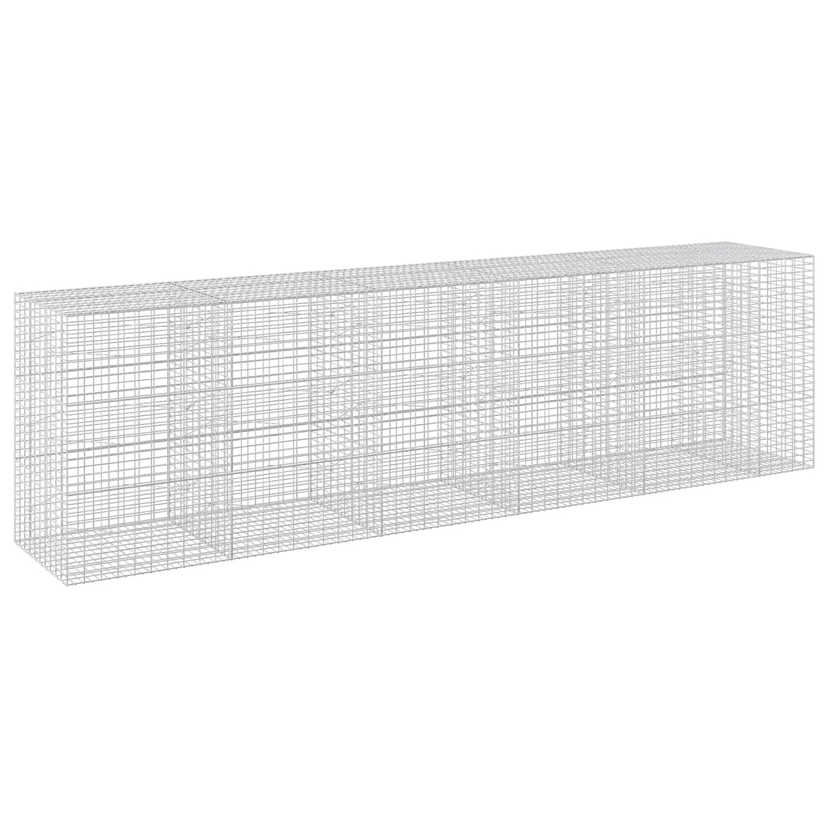 vidaXL Gabion with 3.5 mm Wire and 5x10 cm Mesh 550x100x150 cm 2