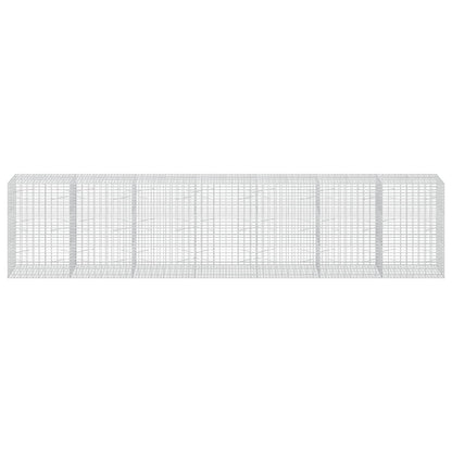 vidaXL Gabion with 3.5 mm Wire and 5x10 cm Mesh 700x100x150 cm 3