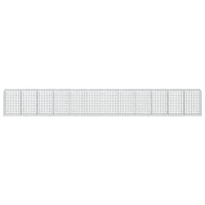 vidaXL Gabion with 3.5 mm Wire and 5x10 cm Mesh 1200x100x150 cm 3