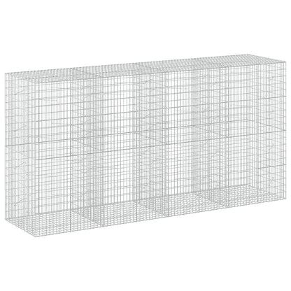 vidaXL Gabion with 3.5 mm Wire and 5x10 cm Mesh 400x100x200 cm 2