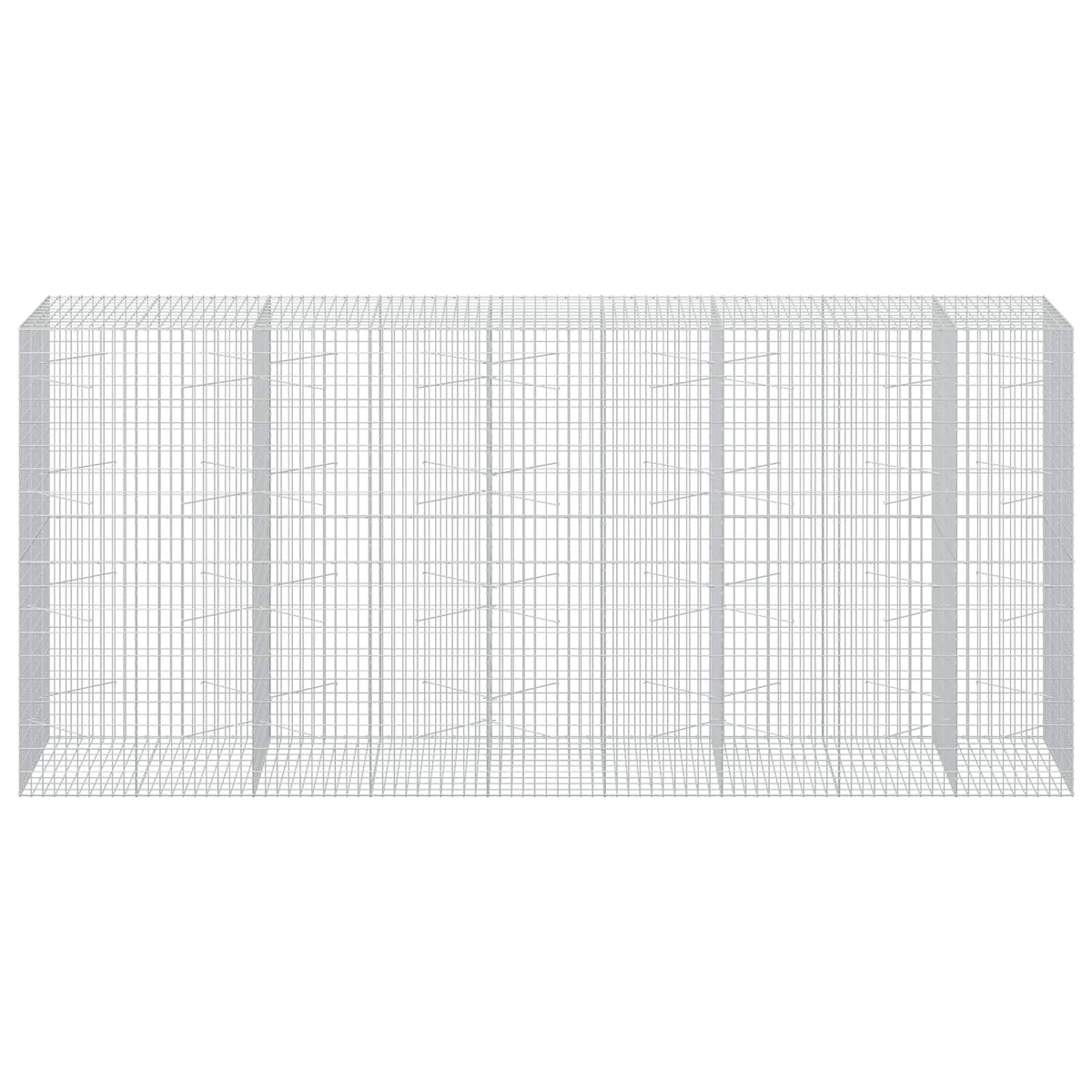 vidaXL Gabion with 3.5 mm Wire and 5x10 cm Mesh 450x100x200 cm 3