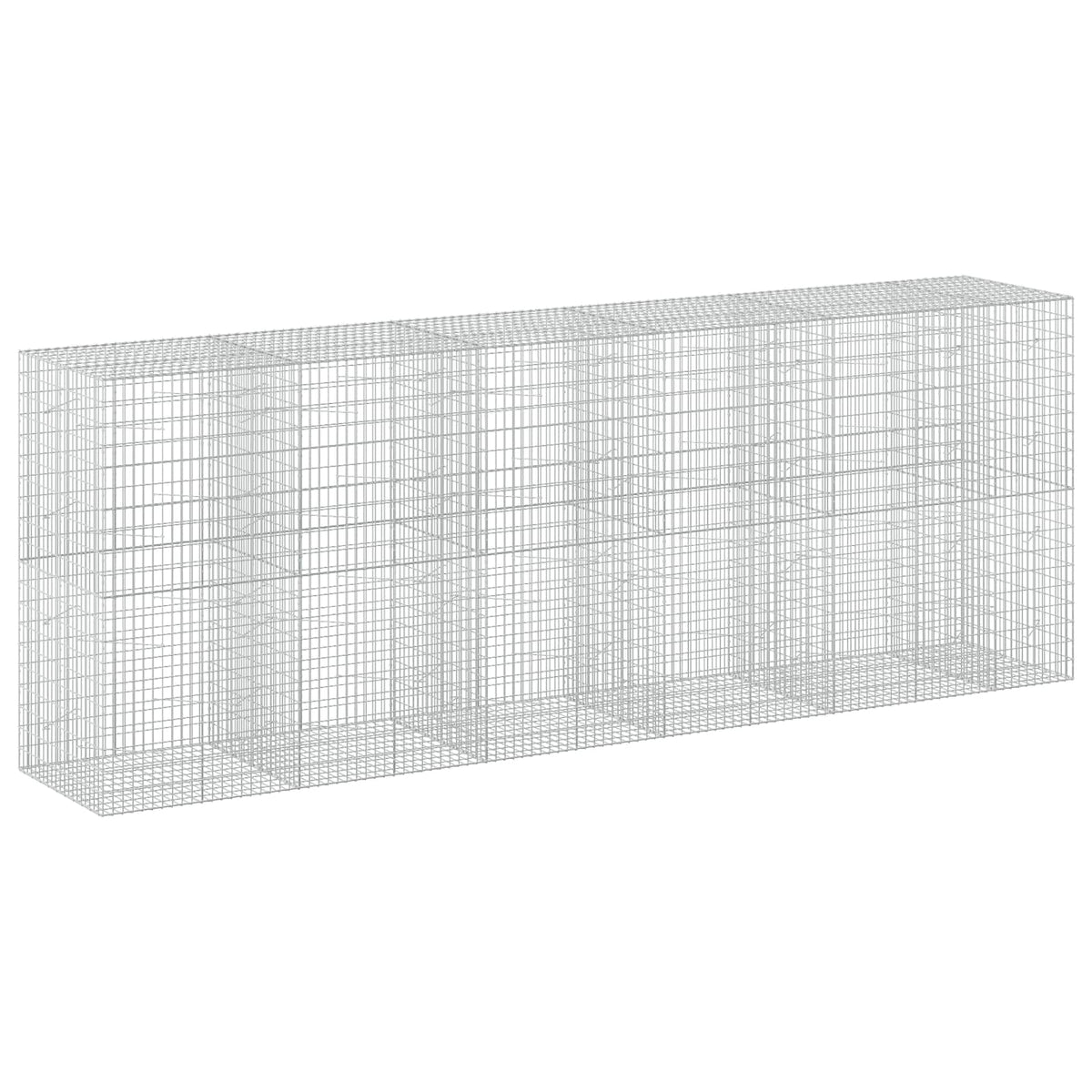 vidaXL Gabion with 3.5 mm Wire and 5x10 cm Mesh 550x100x200 cm 2