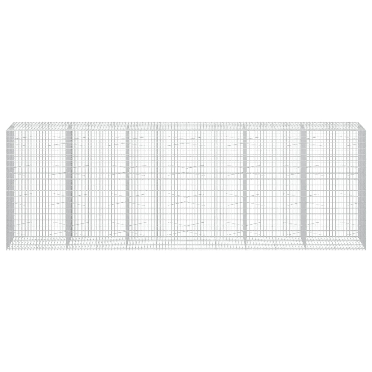 vidaXL Gabion with 3.5 mm Wire and 5x10 cm Mesh 600x100x200 cm 3