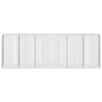 vidaXL Gabion with 3.5 mm Wire and 5x10 cm Mesh 600x100x200 cm 3
