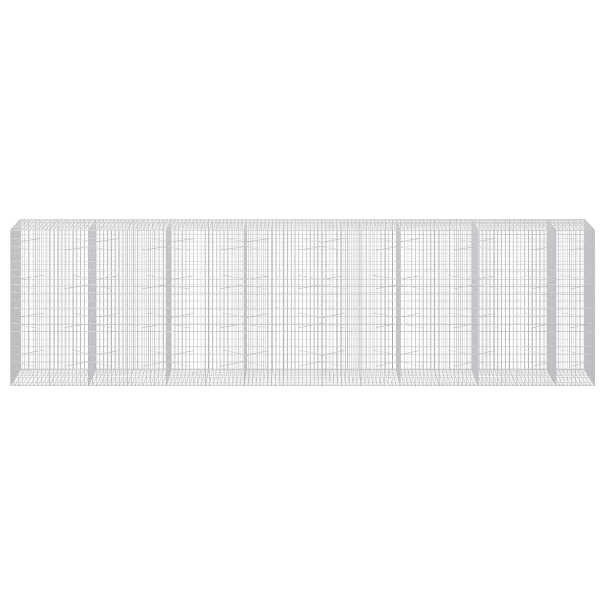 vidaXL Gabion with 3.5 mm Wire and 5x10 cm Mesh 750x100x200 cm 3