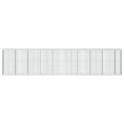vidaXL Gabion with 3.5 mm Wire and 5x10 cm Mesh 950x100x200 cm 3