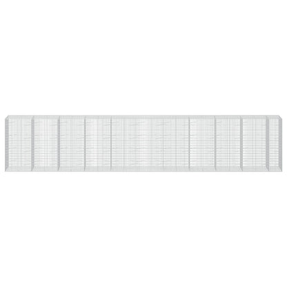Gabion with 3.5 mm Wire and 5x10 cm Mesh 1050x100x200 cm Height 200 cm Thickness 100 cm 1050–1200 cm 1050 cm