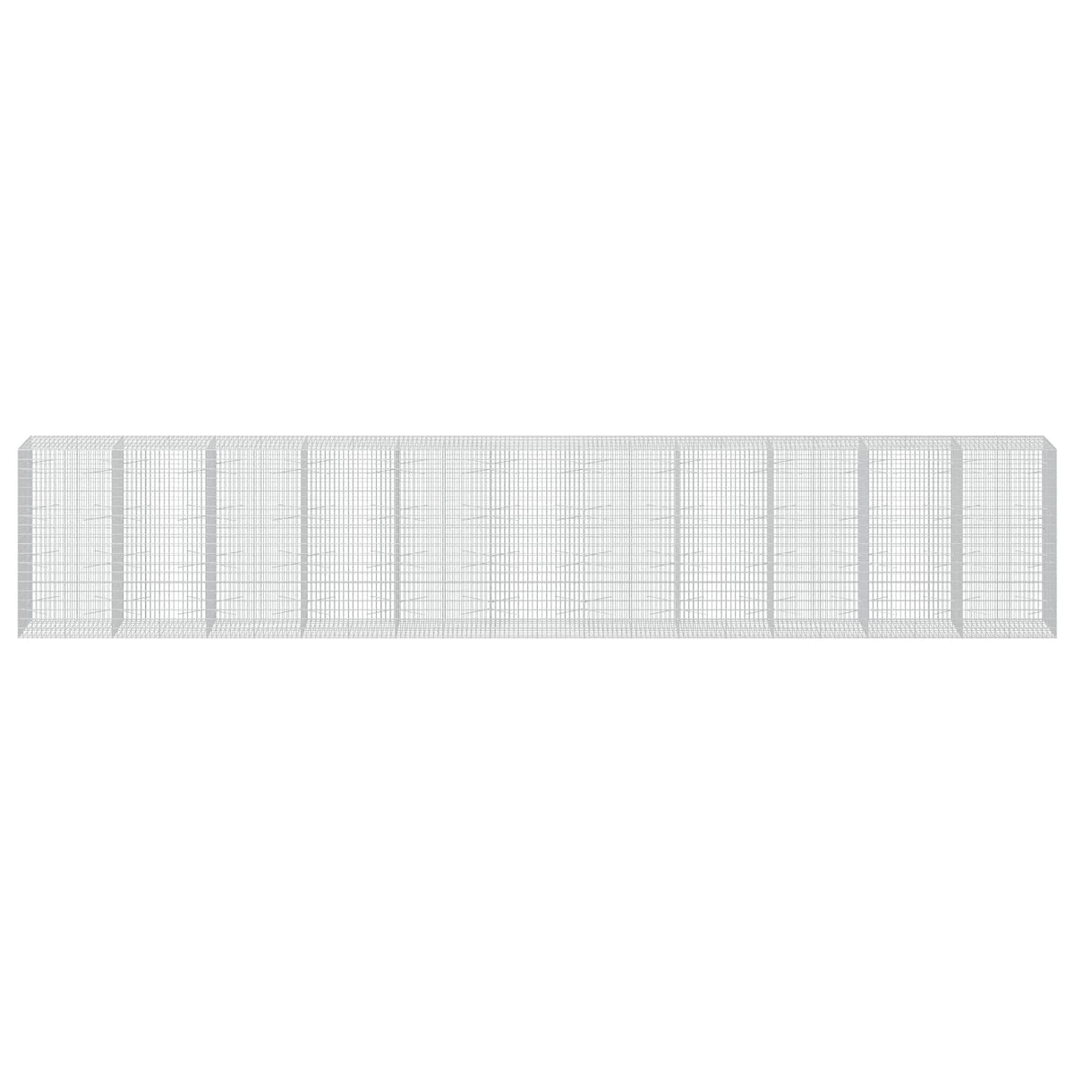 Gabion with 3.5 mm Wire and 5x10 cm Mesh 1050x100x200 cm Height 200 cm Thickness 100 cm 1050–1200 cm 1100 cm