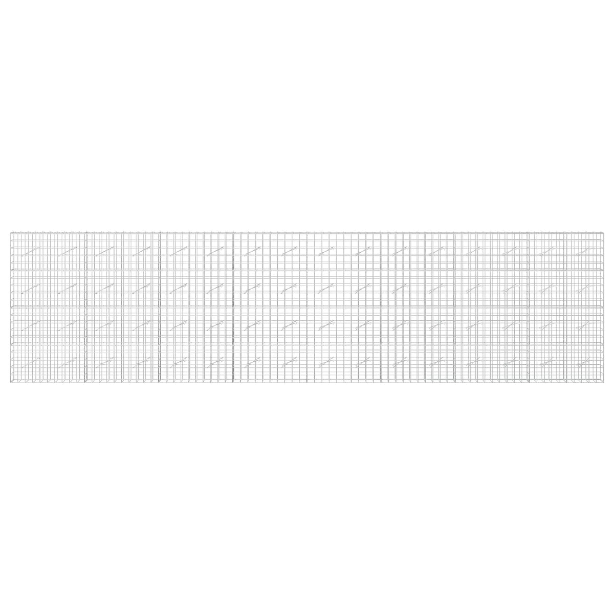 vidaXL Gabion with 3.5 mm Wire and 10x10 cm Mesh 800x10x200 cm 3