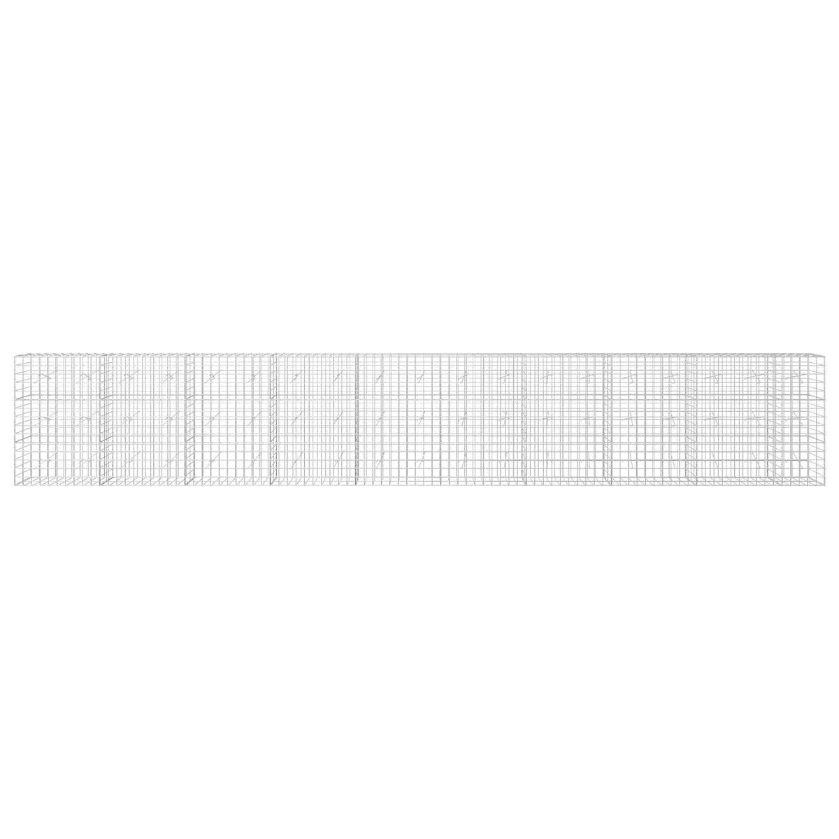 vidaXL Gabion with 3.5 mm Wire and 10x10 cm Mesh 950x20x150 cm 3