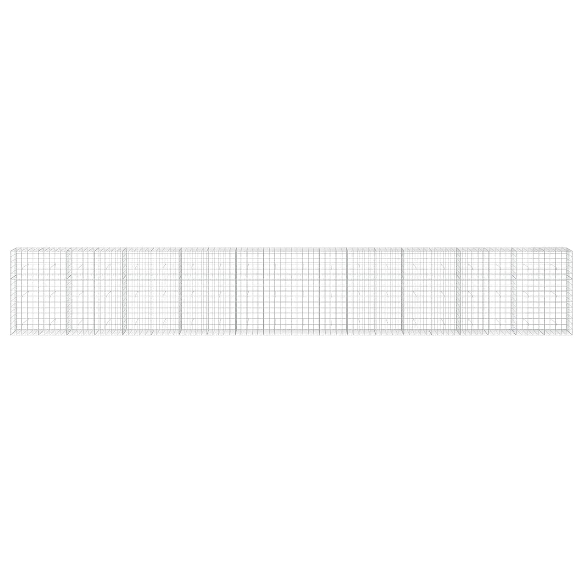 Gabion with 3.5 mm Wire and 10x10 cm Mesh 50x50x150 cm Height 150 cm Thickness 50 cm 50–1000 cm 1000 cm