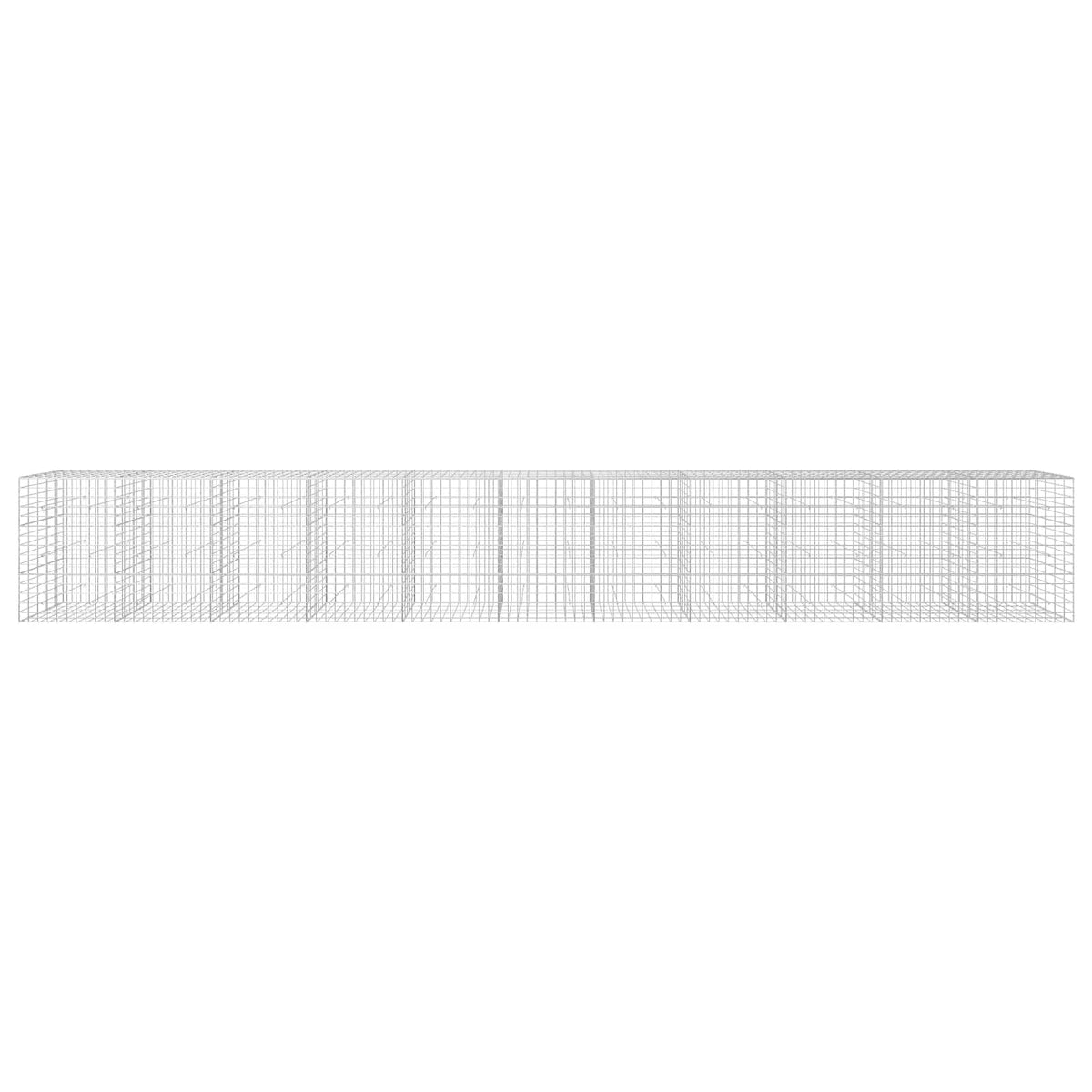 vidaXL Gabion with 3.5 mm Wire and 10x10 cm Mesh 1100x50x150 cm 3