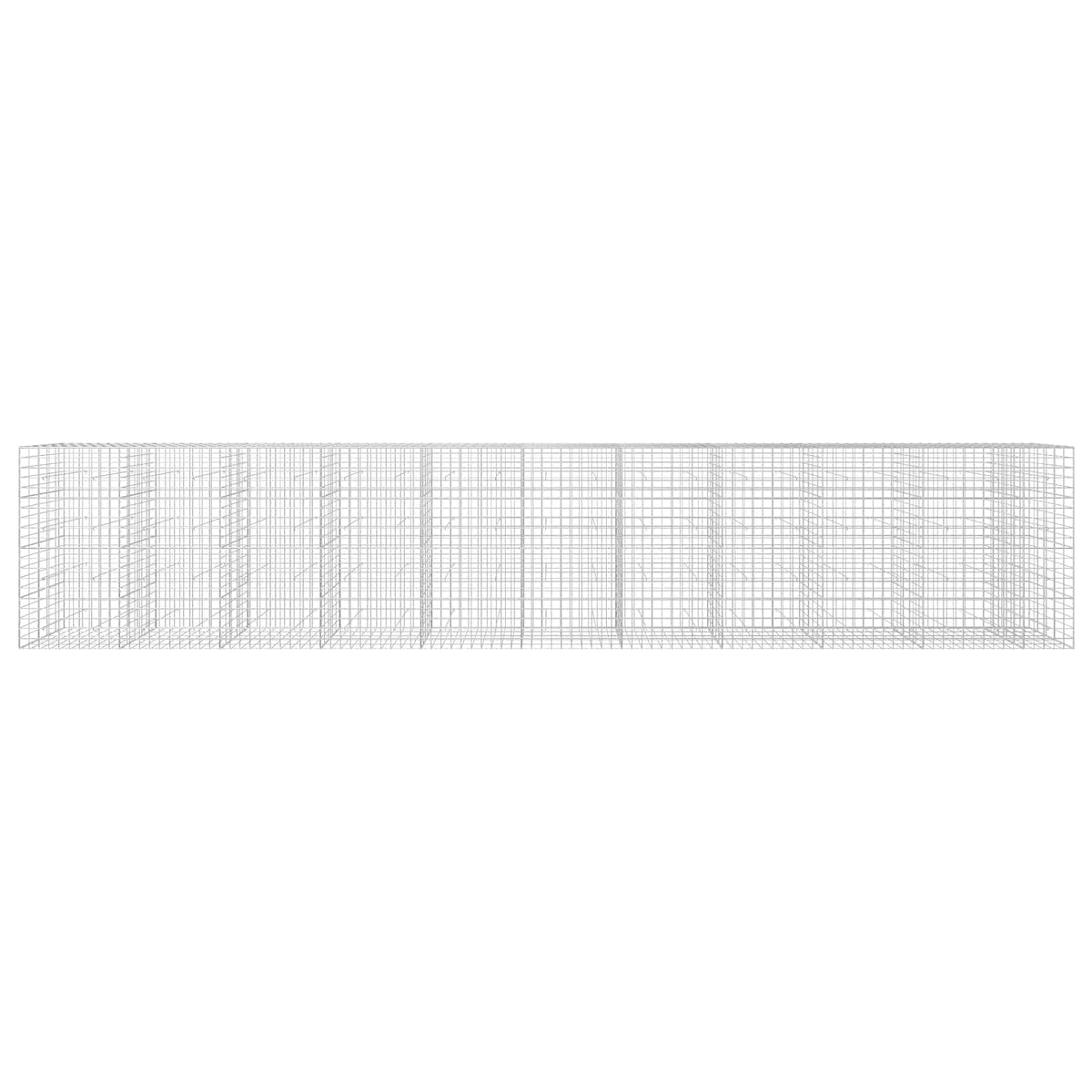 vidaXL Gabion with 3.5 mm Wire and 10x10 cm Mesh 1050x50x200 cm 3
