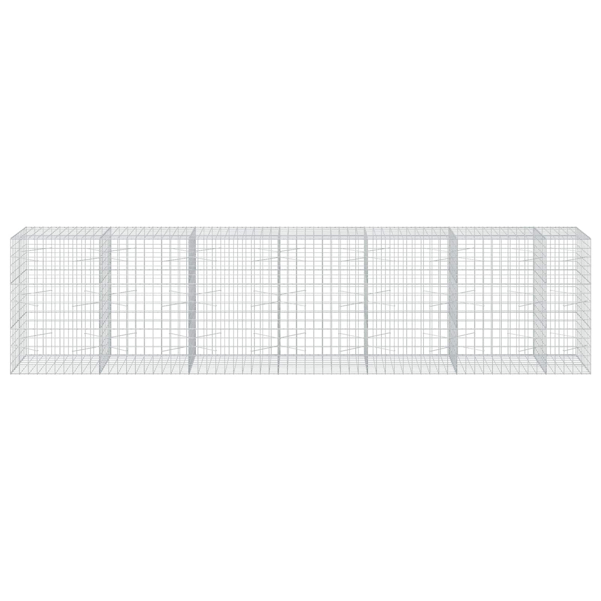 vidaXL Gabion with 3.5 mm Wire and 10x10 cm Mesh 650x100x150 cm 3