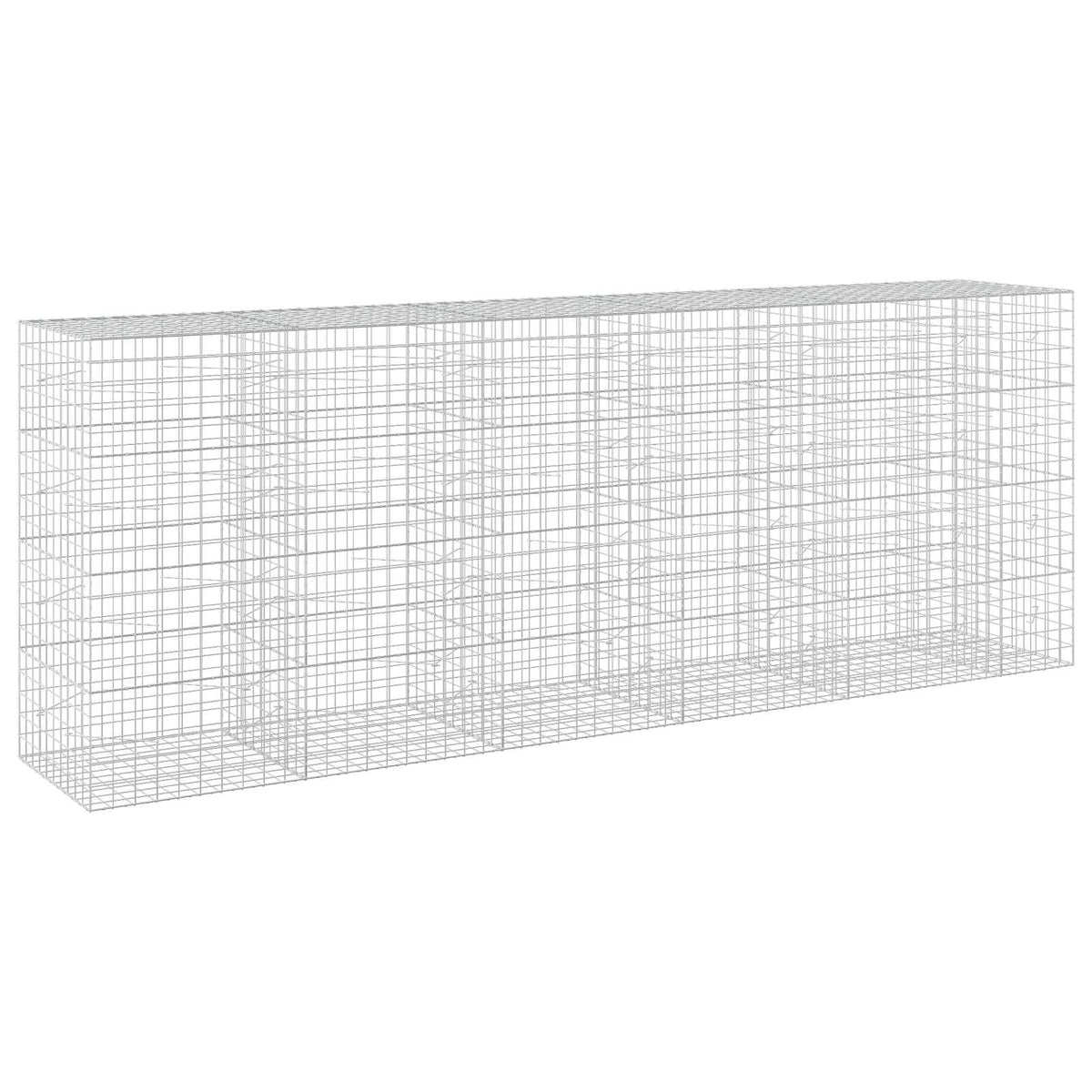 vidaXL Gabion with 3.5 mm Wire and 10x10 cm Mesh 550x100x200 cm 2