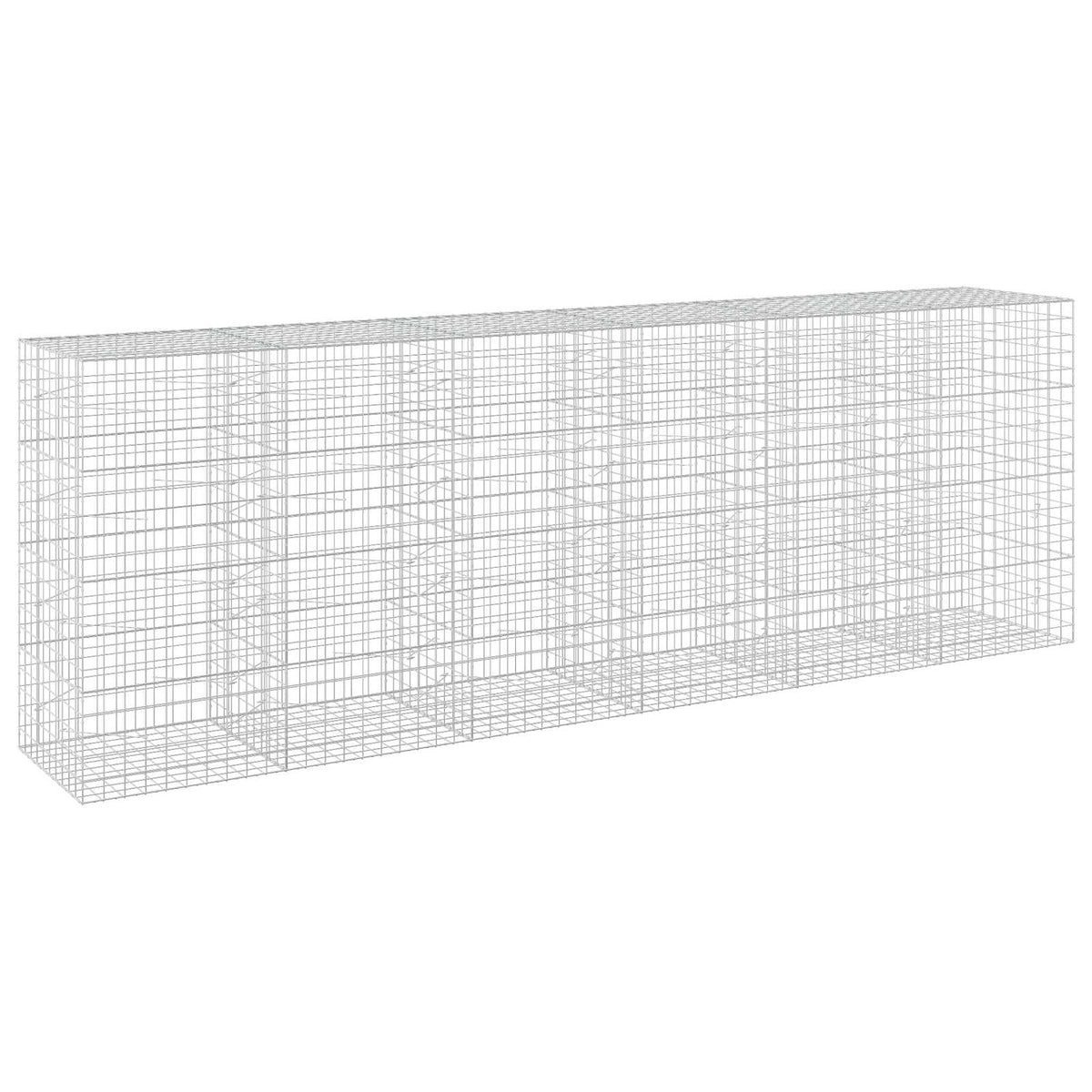 vidaXL Gabion with 3.5 mm Wire and 10x10 cm Mesh 600x100x200 cm 2