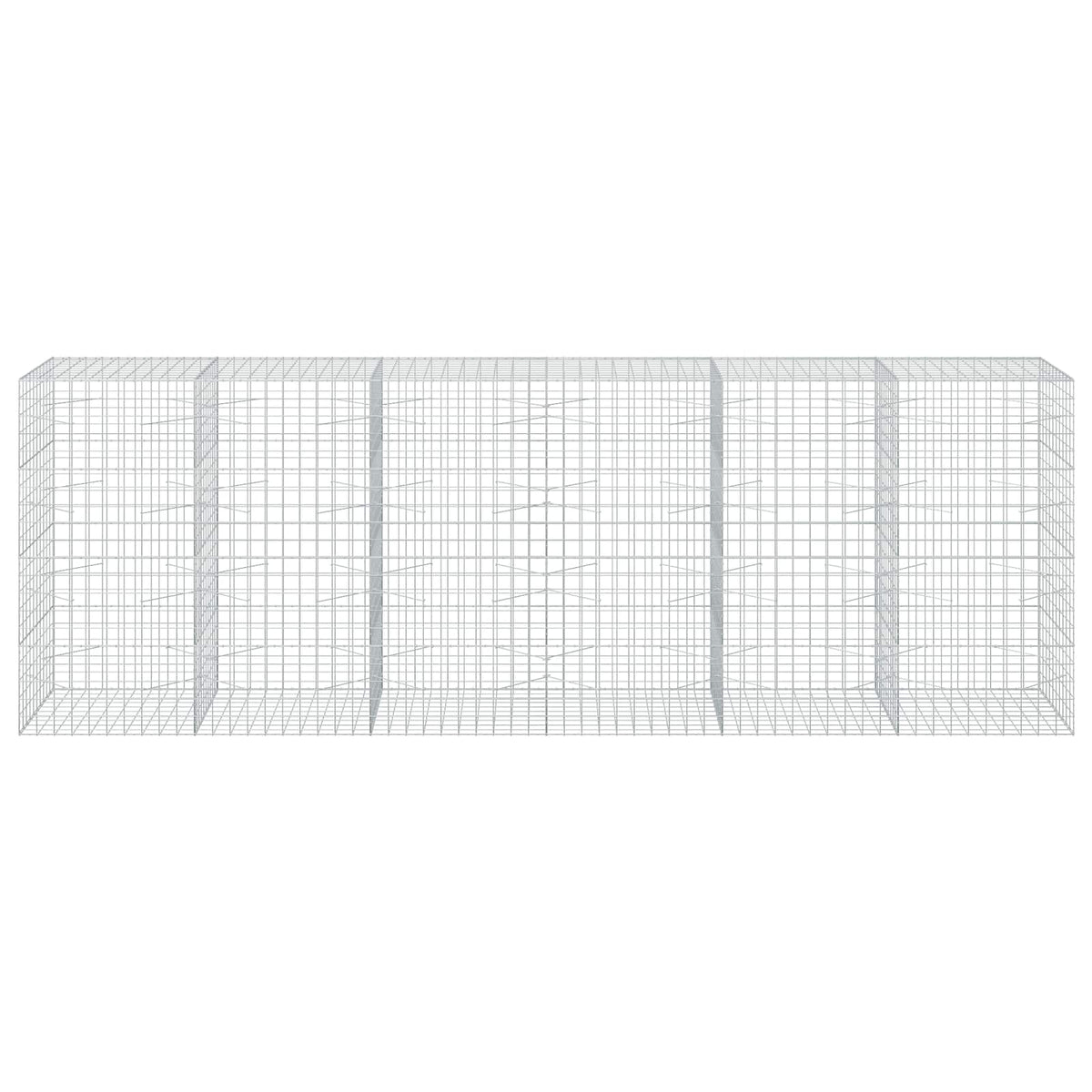 vidaXL Gabion with 3.5 mm Wire and 10x10 cm Mesh 600x100x200 cm 3