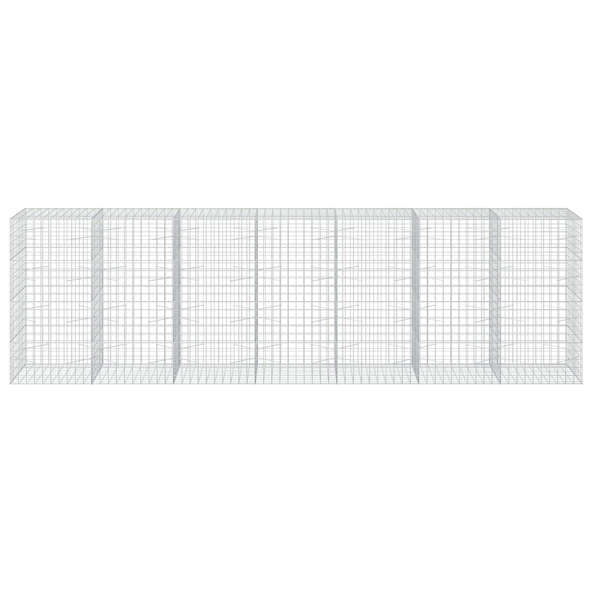 vidaXL Gabion with 3.5 mm Wire and 10x10 cm Mesh 700x100x200 cm 3