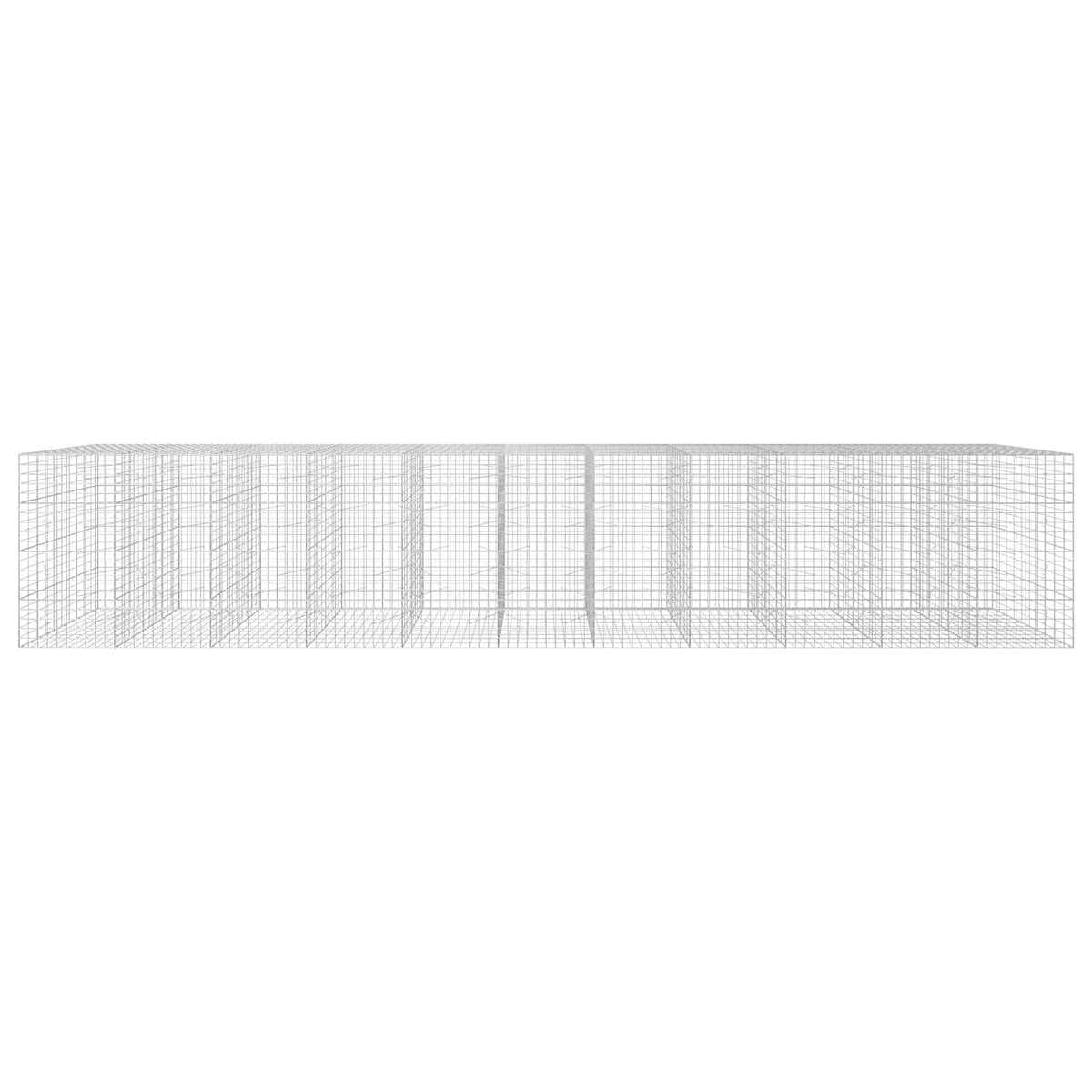 Gabion with 3.5 mm Wire and 10x10 cm Mesh 1050x100x200 cm Height 200 cm Thickness 100 cm 1050–1200 cm 1100 cm