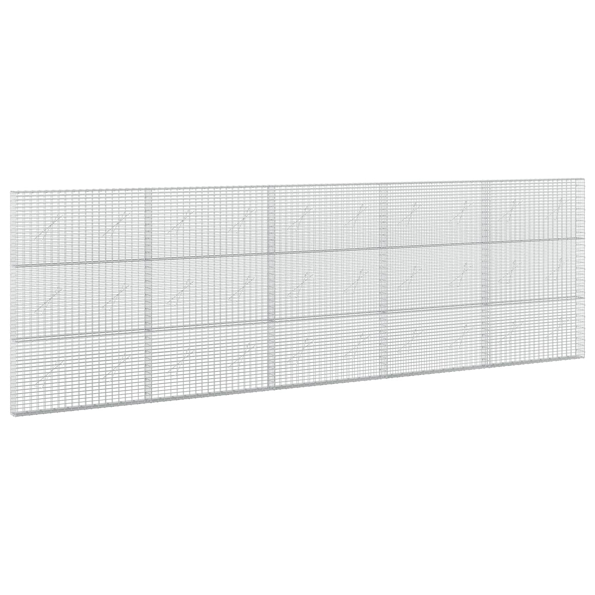 vidaXL Gabion with 5 mm Wire and 5x2.5 cm Mesh 500x10x150 cm 2