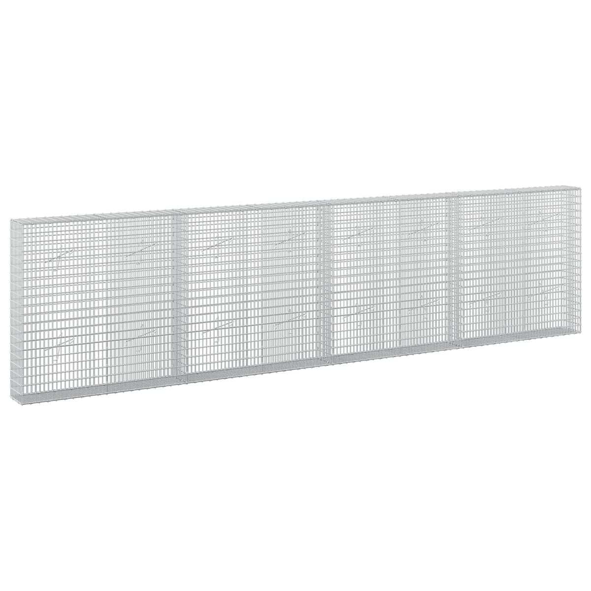 vidaXL Gabion with 5 mm Wire and 5x2.5 cm Mesh 400x20x100 cm 2